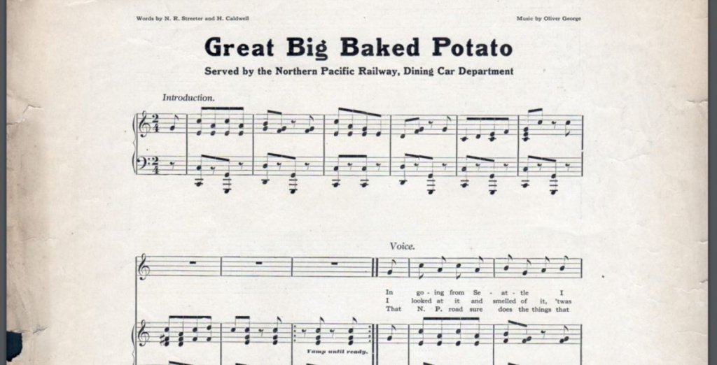 Sheet music: NPRHA collection at PNRA, Burien WA.