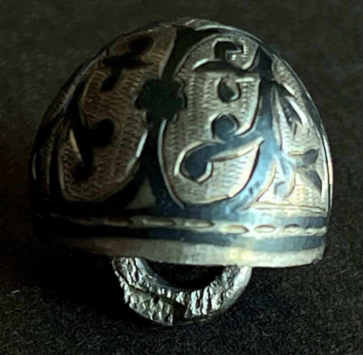 domed caucasian niello